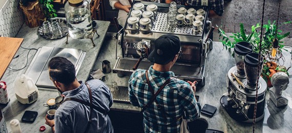 Two people working at a coffee shop (1)